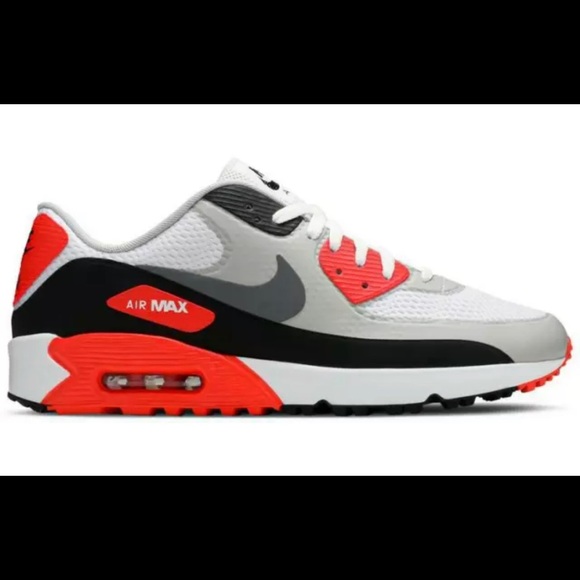 Nike Air Max 90 Infrared G Golf Waterproof Shoes CU9978-103 Men's Size 7.5 - Picture 2 of 8